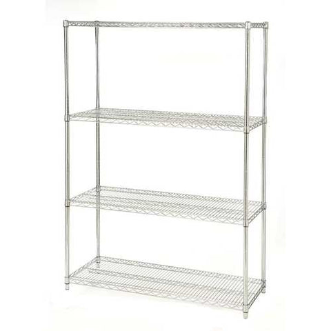 Image of 48-inch Wide 4-Shelf Metal Storage Shelving Unit - 72-inch High