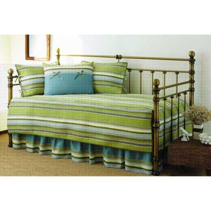 Green Stripe 5-Piece Daybed Cover & Bedding Set