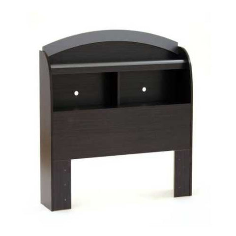 Image of Twin-size Bookcase Headboard in Black Onyx Charcoal Finish