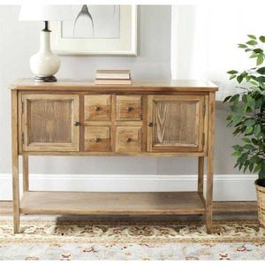 Oak Wood Finish Dining Room Sideboard Buffet Console Table Cabinet