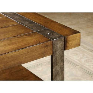 Contemporary Modern Classic Coffee Table in Worn Oak Finish