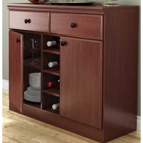 Image of Dining Room Buffet Sideboard Console Table in Cherry Wood Finish