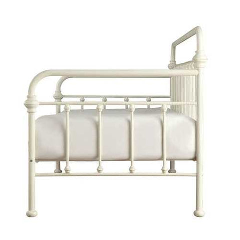 Image of Twin size Contemporary Classic Style White Metal Daybed