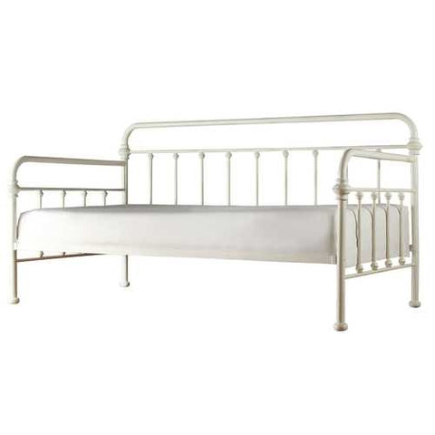 Image of Twin size Contemporary Classic Style White Metal Daybed