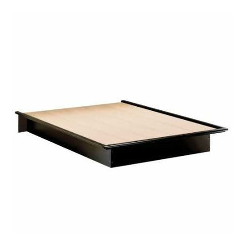 Image of Full size Contemporary Platform Bed in Black Finish