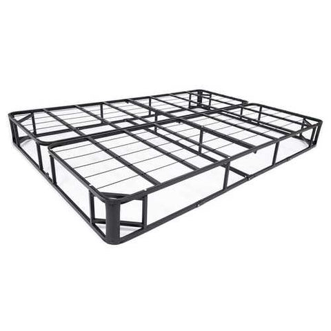 Image of Full size Metal Boxspring Mattress Foundation with Jacquard Cover