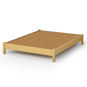 Full size Contemporary Platform Bed in Natural Maple Finish