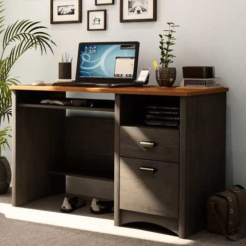 Image of Home Office Work Desk Computer Desk with Keyboard Tray