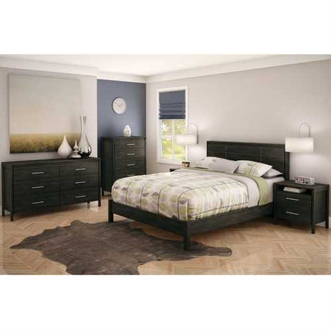 Image of Queen size Contemporary Headboard in Ebony Wood Finish