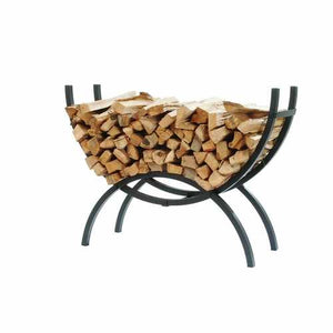 Crescent Tubular Steel Metal Firewood Log Storage Rack