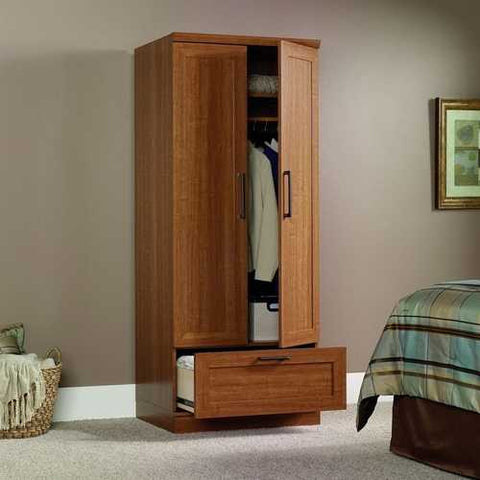 Image of Sienna Oak Wardrobe Clothes Storage Cabinet Armoire