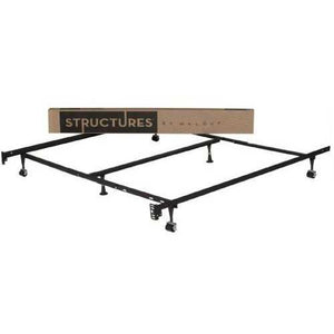 Heavy Duty 6-Leg Metal Bed Frame/ Adjust to fit Twin Full Queen King