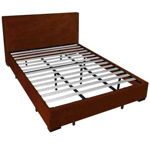 Image of Queen size European Style Platform Bed Frame with Wooden Slats