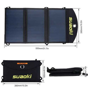 20-Watt Solar Battery Charger for Phone Smartphone USB Folding Portable