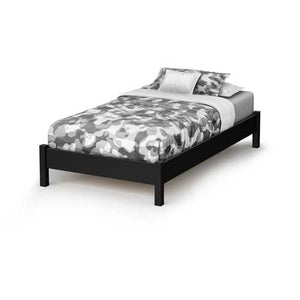 Twin size Contemporary Platform Bed Frame in Black Wood Finish