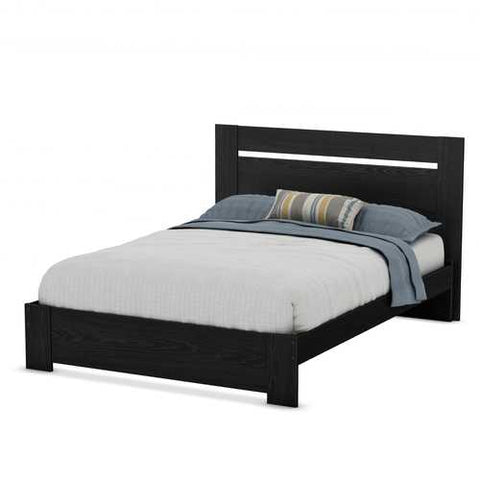 Image of Full / Queen size Contemporary Headboard in Black Oak Finish