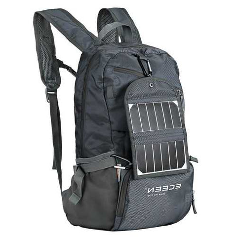 Image of Grey 3.25 Watt Solar Battery Charger Backpack Charge Smart-phones Tablets and More