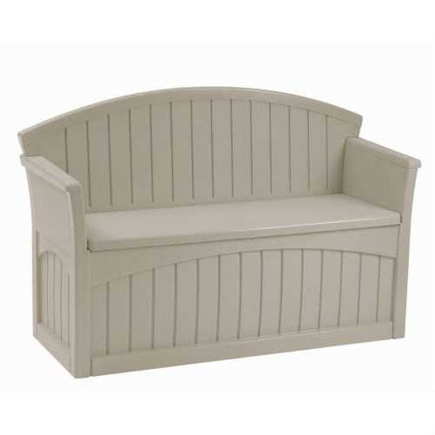 Image of Outdoor Patio Garden Bench with 50-Gallon Storage Space Under Seat