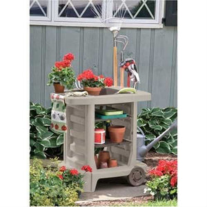 Outdoor Portable Potting Bench Gardening Station Utility Bin