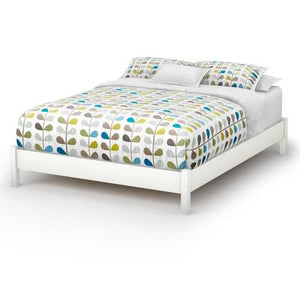 Queen size Platform Bed in Pure White Finish