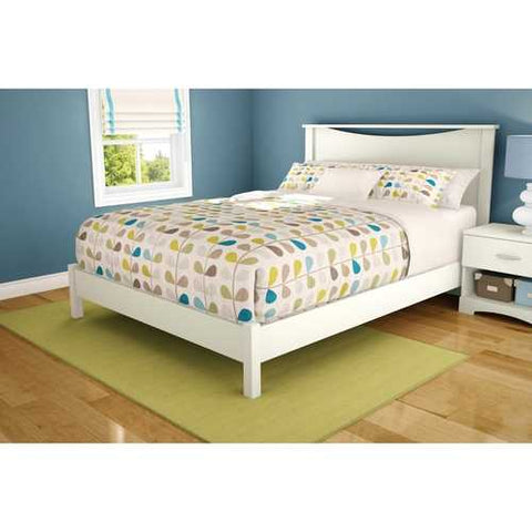 Image of Queen size Platform Bed in Pure White Finish