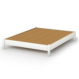 Queen size Platform Bed in Pure White Finish