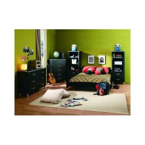 Image of Black Onyx 6-Drawer Double Dresser