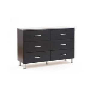 Black Onyx 6-Drawer Double Dresser