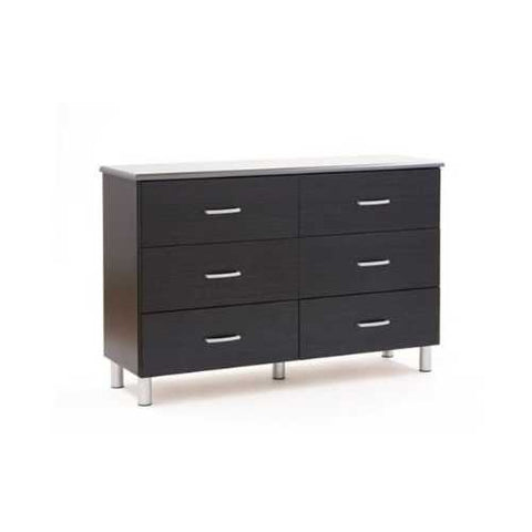 Image of Black Onyx 6-Drawer Double Dresser