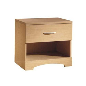 1-Drawer One Shelf Nightstand / Night Table in Natural Maple