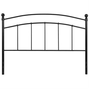 Queen size Contemporary Classic Headboard in Black Metal Finish