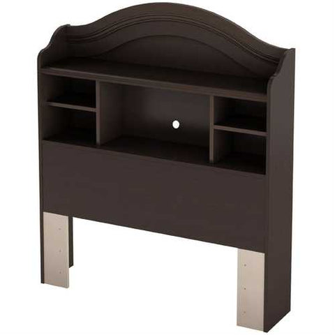 Image of Twin size Arch Top Bookcase Headboard in Chocolate Finish