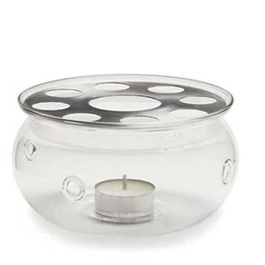 Glass Teapot Warmer with Tea-light Candle