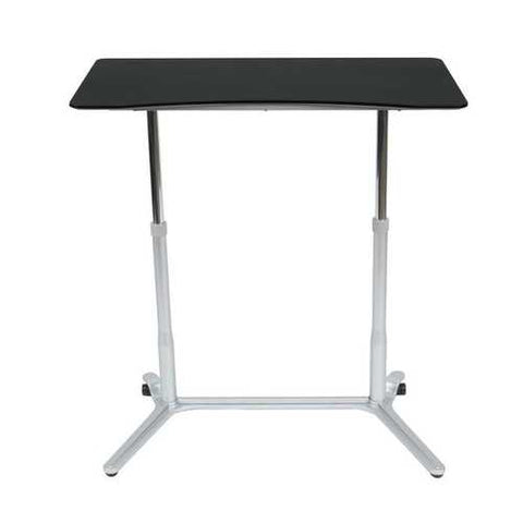 Image of Modern Ergonomic Sit Down Stand Up Desk in Black Finish