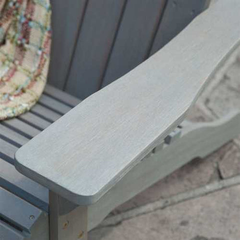 Image of Weather Resistant Eco-Friendly Eucalyptus Wood Adirondack Chair in Driftwood Color