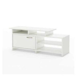 Modern White TV Stand for Flat Screen TVs up to 42-inch