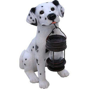 Dalmatian Dog Solar Light Lantern with Super Bright LED