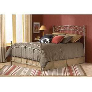 Twin size Metal Bed with Gentle Arch Headboard and Footboard