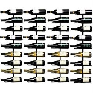 9-Bottle Wine Rack Wall Mounted Sturdy Wrought Iron