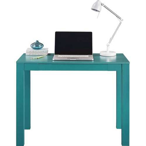 Image of Teal Green Home Office Laptop Desk Writing Table with Drawer