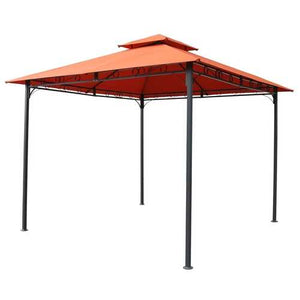 Terracotta 10-ft x 10-Ft All Weather Canopy with Outdoor Black Metal Frame