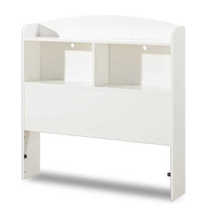 Twin size Modern Arched Top Bookcase Headboard in White