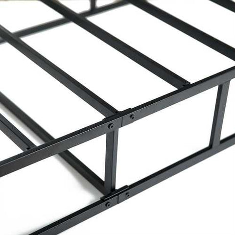 Image of Twin size Steel Frame Box Spring Mattress Foundation with Zippered Cover