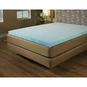 Twin size 2-inch Blue Gel Memory Foam Mattress Topper - Made in USA