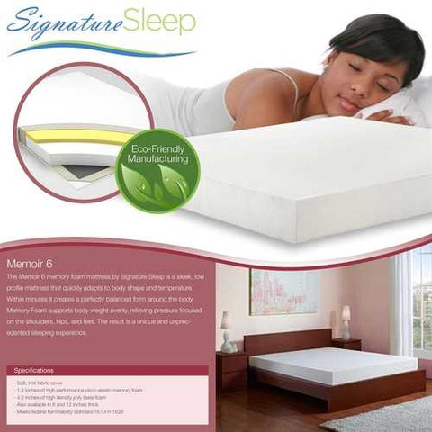 Image of Twin size 6-inch Hypo-Allergenic Memory Foam Mattress