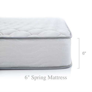 Twin size 6-inch Innerspring Coil Mattress with Quilted Cover - Medium Firm