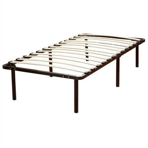 Twin size Metal Platform Bed Frame with Wooden Slats