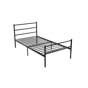 Twin size Black Metal Platform Bed Frame with Headboard and Footboard