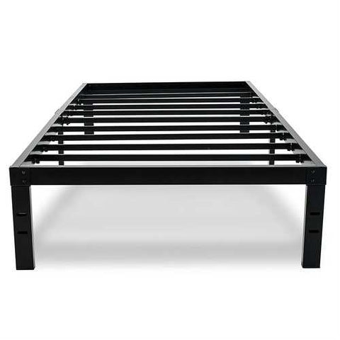 Image of Twin XL College Dorm Heavy Duty Black Metal Platform Bed Frame