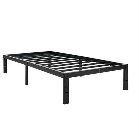 Image of Twin XL College Dorm Heavy Duty Black Metal Platform Bed Frame